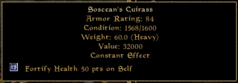 Sosceans Cuirass Tooltip